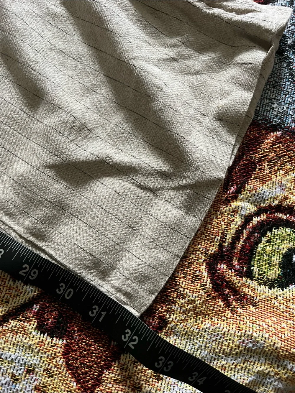 Beige Linen-Blend Pants - Lightweight Casual Trousers With Vest
